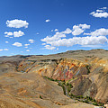 Panorama with deposit of colorful clay